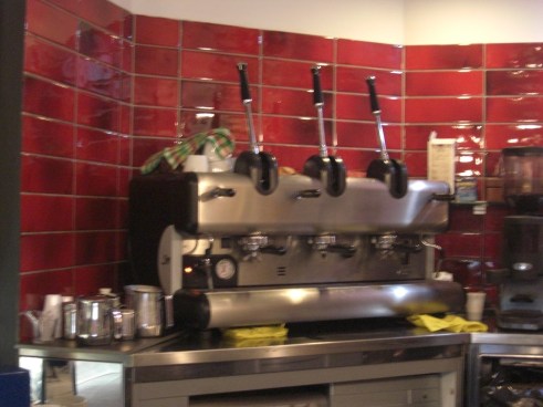 Coffee machine in Bar in Salerno, Italy