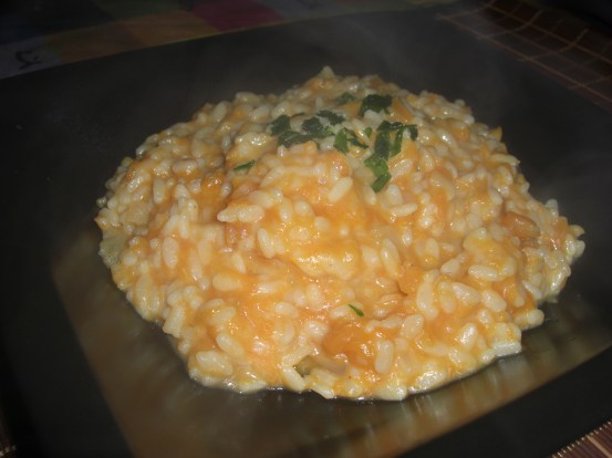Spicy pumpkin risotto