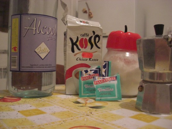 Coffee liqueur ingredients