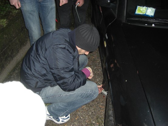 changing a car wheel