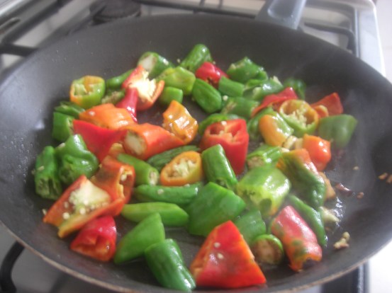 cooking sweet peppers